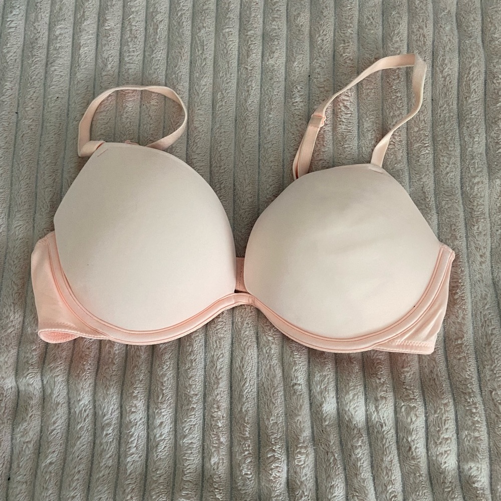 PINK pastel peach push up bra
